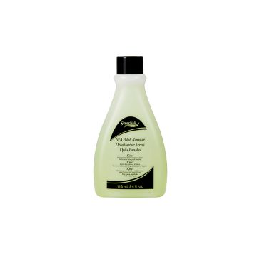 Front facing of SuperNail Kiwi Polish Remover in 4-ounce bottle with printed product details and information