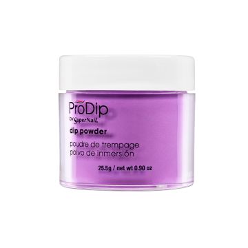 SuperNail ProDip dip powder in a variation of Razzle Dazzled with 0.90-ounce size in a half side view illustration