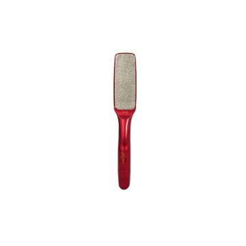 Checi Pro Coarse Foot File set on white background featuring its bright red handle with coarse abrasive surface attached to i